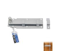 GeZu Impex Verrou de Porte 120 x 45 mm Lot de 2 | Galvanoplastie targette de porte blindée fermeture pêne coulissant loquet
