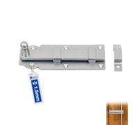 GeZu Impex Verrou de Porte 140 x 45 mm | Galvanoplastie targette de porte blindée fermeture pêne coulissant loquet