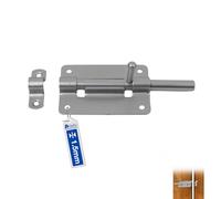 GeZu Impex Verrou de Porte Galvanoplastie 80 x 55 mm targette de porte blindée fermeture pêne coulissant loquet