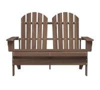 GFEROMRF Adirondack Banc de jardin 2 places en bois massif sapin marron | Résistant aux intempéries, facile d'entretien, ergonomique, 110 kg par siège, pour terrasse et jardin