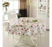 GFFJHGGD Nappe en PVC imperméable, Nappe Ronde en Toile cirée, décoration de Table à Manger, pour Cuisine, Salle à Manger - Vert - 135 cm de diamètre
