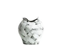 GFHTRELY Vases Encre Aquarelle Et Ornements D'arrangement Floral À Motif Blanc, Vases en Céramique Haut De Gamme, Décorations De Bureau for La Maison Vases à Fleurs(M)