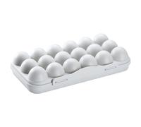Gfm761 Plateau à œufs réutilisable en plastique PP avec serrure pour 18 œufs Gris 30 x 15 x 6,5 cm
