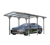 GFP Carport 2,85x5,05m Abri Voiture en Aluminium Anthracite Abri Individuel Voiture