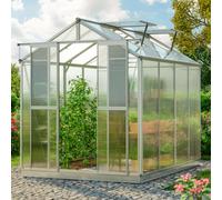GFP Hobby 179 x 259 cm Serre de jardin, incl. kit d'accessoires XL, 6 mm panneaux double paroi - (GFPV00836)