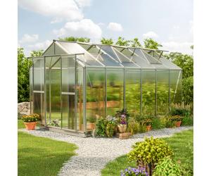 GFP Hobby 259 x 384 cm Serre de jardin, incl. kit d'accessoires XL, 6 mm panneaux double paroi - (GFPV00081)