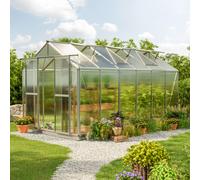 GFP Hobby 259 x 384 cm Serre de jardin, incl. kit d'accessoires XL, 8 mm panneaux double paroi - (GFPV00084)