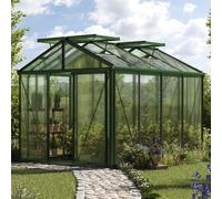 GFP Pro 235 x 311 cm Serre de jardin, revêtement par poudre vert, incl. kit d'accessoires Pro 2 - (GFPV00187)