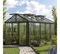 GFP Pro 235 x 385 cm Serre de jardin, revêtement par poudre anthracite, incl. kit d'accessoires Pro 2 - (GFPV00193)