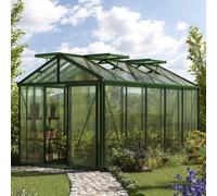 GFP Pro 235 x 385 cm Serre de jardin, revêtement par poudre vert - (GFPV00162)
