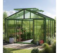 GFP Pro 311 x 311 cm Serre de jardin, revêtement par poudre vert - (GFPV00251)
