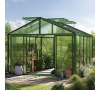 GFP Pro 311 x 385 cm Serre de jardin, revêtement par poudre vert - (GFPV00222)