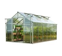 GFP Serre Topas 6 Cadre Aluminium 225x384 cm Plaques Double paroi 6 mm indéformables & résistantes aux intempéries