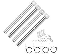 GFTIME 31 à 44CM Brûleur Universel en Acier Inoxydable pour Landmann, Enders, Tepro, Taino, Charbroil, Campingaz, Mr Gardener, Napoleon, pièces de Rechange pour brûleur de Barbecue à gaz, 4 pièces