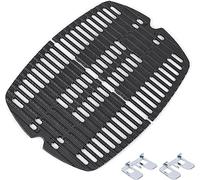 GFTIME 32.3 x 21.6cm 7644 Grille de Cuisson Accessoires pour Weber Q100 Q120 Q1000 Q1200 Q1400 Series, Fonte Grille à Gaz pièces de Rechange, Paquet 2