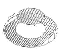 GFTIME 54.6CM Grilles de Remplacement à Charnière pour Grilles à Charbon Weber 57CM, système Gourmet, grilles de Cuisson Chromées pour Weber 8835, One-Touch, Performer, Bar-B-Kettle et Master-Touch.
