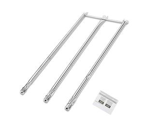 GFTIME 67722 Tube Brûleur pour Weber Genesis Série 300 310 E310 S310 E310 S320 Grill (avec Boutons de Commande Latérale), 87 CM Barbecue Gaz Pièces Détachées en Acier Inoxydable Accessoire