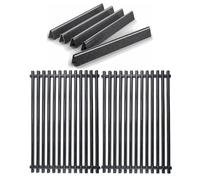 GFTIME 7537 Flavorizer Bars & 7525 Grilles pour Weber Spirit E310/320 (2007-2012 avec boutons de brûleur latéraux), couvercle de brûleur en porcelaine 7536 et grille de rechange 7526 pour Spirit 700