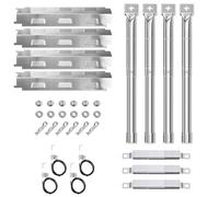 GFTIME Brûleur & Croisé Tube & Diffuseur de Chaleur Kit pour Charbroil, Barbecook Vanilla, Barbecook 300, Tenneker TG4, pièces de Rechange pour Barbecue à gaz