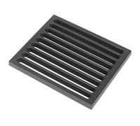 GFTIME Grille de cheminée en fonte 18 x 22 cm - Grille en fonte massive - Avec nervures de rechange - Grille à cendres pour de nombreux fours de cheminée - Résistante à la chaleur - 1 pièce