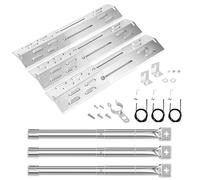 GFTIME Lot de 3 Cache-brûleurs universels en Acier Inoxydable pour Landmann, Enders, Taino, Barbecook, répartiteur de Flamme et brûleur à gaz pour Barbecue à gaz, Charbroil, Proficook
