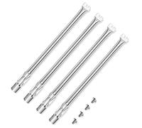 GFTIME Lot de 4 brûleurs pour barbecue à gaz Weber Genesis 300, E330 E320 E310 S310 S320 S330 avec boutons de brûleur avant en acier inoxydable 304 62752 Remplace Genesis e330 49,5 cm