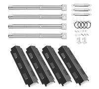 GFTIME Pièces de Rechange universelles pour Charbroil, Barbecook Vanilla, Barbecook 300, Tenneker TG4, brûleur de 31 à 45cm, diffuseur de Flamme de 37cm et crossovers, 4 pièces.