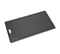 GFTIME Plaque réversible en fonte - 45 x 24cm - Pour RÖSLE VIDERO G2, G3, G4 et G6 (à partir de 2021) - Plaque de cuisson universelle en fonte - Accessoire de barbecue à gaz - 1