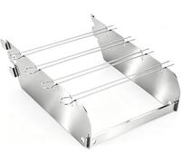 GFTIME Primezone Pare-vent pour Rösle Videro G2-S/G3-S/G4-S/G6-S - Avec 4 brochettes en acier inoxydable - Protection contre le vent et les éclaboussures - Support de broche en acier inoxydable
