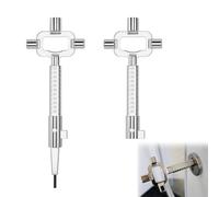 GFUEIGJ 2 Pièces e Construction Universel rchitecte en Alliage de Zinc Clés Architecte avec Mesure Cylindrique e Décapsuleur Clés Passe Partout pour Mesure Ouvrir Porte Fenêtre