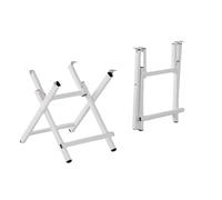 GFYHTN Pied De Table Pliables en Métal, 50cm 70cm Pieds De Support pour Table à Manger, DIY Pieds De Meuble, Pieds de Meubles pour Table de Snack(White,70cm/28in)