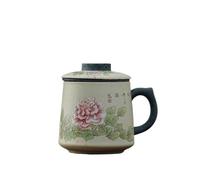 GFZMF Tasse Thé Céramique Infuseur Couvercle Papillon | Tasse en céramique infuseur intégré couvercle assorti motif papillon et fleur cadeau polyvalent