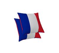 ggaimwf Drapeau Housse de Coussin Oreiller Drapeau français Européen Patriotique pour canapé Housses d’Oreiller Aspect Lin Accueil Taie d'oreiller décorative Chaise Chambre Salon 40x40cm Lot de 2