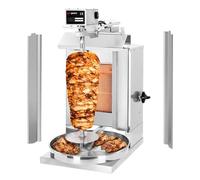 GGM Gastro | DOK1 | Machine à kebab professionnelle/Grill gyros à gaz - 1 brûleurs - 3,25kW - pour 5kg de viande - à poser - livré avec 1 broche et 2 volets