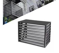 Gguwug 39x20x27in Cache climatiseur exterieur aluminium,1pc caisson anti bruit pompe à chaleur,Étanche À La Poussière Et À L'eau,Convient pour l'unité extérieure du climatiseur, montage facile