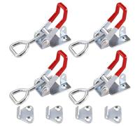 GH-4003 Lot de 4 fermetures à cliquet en acier inoxydable pour mur de bord, fermeture de caisse, tendeur de levier de genou, fermeture à levier, maintien de la capacité du bouton (600 kg)