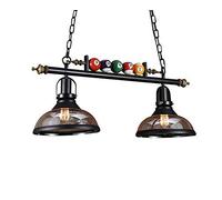 GHBSDNEPP Creative Personnalité Billard Verre Pendentif Lampe Industriel Rétro En Métal Plafond Suspendu Luminaire Antique Café Bar Lustre Éclairage Restaurant Suspension Droplight E27 Edison/M-2 Ligh