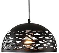 GHBSDNEPP E27 Lustre Moderne Dôme Suspension Moyen Âge Suspension Blanc Luminaires Suspendus Industriel Creux Suspension Vintage Ferme Rustique Métal Suspension Luminaire Intérieur/K/50Cm*25Cm