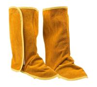 Ghe Soudure pour bottes, pour homme - Sabots de soudure | Guêtres pour soudure en cuir, bottes de soudure résistantes à la chaleur et à l'abrasion, Jaune, 40 cm, riferimento alla descrizione