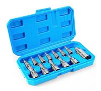 Ghekkli Jeu de 13 Douilles et Embouts Torx, Embouts T8 à T60 en Acier S2, Douilles Chrome Vanadium 1/4", 3/8", 1/2", Coffret Compact pour Mécanique & Bricolage