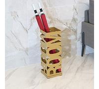 GHHVFEC Porte-Parapluie carré en métal avec bac de récupération - Décoration élégante pour la Maison et Le Bureau, idéal pour Les couloirs - Bleu et Or, diamètre : 50 cm - Design Durable et Moderne