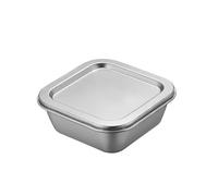 GHHZML Lunch Box Inox Plateau De Rangement Rectangulaire En Acier Inoxydable 201/304 Avec Couvercles, Idéal For La Cuisine Ou Maison(201-12.5x12.5x4.5cm)
