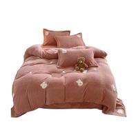 GHHZML Parure de Literie en Polaire CôTeléE Velvet Duvet Set Winter Warm | High-End Soft Quilt Cover Set with Sheet Pillowcases(9,US Full size 4 pcs)