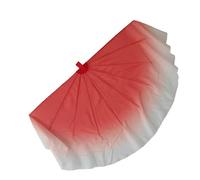 GHHZML Voile Éventail en Mousseline Grand éventail en Mousseline de Soie, Voile d'ouverture, Accessoires Danse, poignée Pliable arête Poisson, Chinois 85cm(Color 1,1PCS)