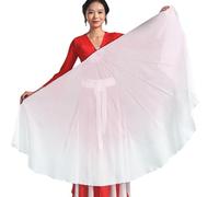 GHHZML Voile Éventail en Mousseline Grand éventail en Mousseline de Soie, Voile d'ouverture, Accessoires Danse, poignée Pliable arête Poisson, Chinois 85cm(Color 12,1PCS)