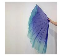 GHHZML Voile Éventail en Mousseline Grand Voile en Mousseline de Soie, Accessoires Danse, poignée Pliable arête Poisson, 85cm 95cm, 1 pièces(Color 12,85CM 1PCS)