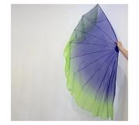 GHHZML Voile Éventail en Mousseline Grand Voile en Mousseline de Soie, Accessoires Danse, poignée Pliable arête Poisson, 85cm 95cm, 1 pièces(Color 13,95CM 1PCS)