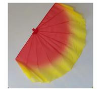 GHHZML Voile Éventail en Mousseline Grand Voile en Mousseline de Soie, Accessoires Danse, poignée Pliable arête Poisson, 85cm 95cm, 1 pièces(Color 1,85CM 1PCS)