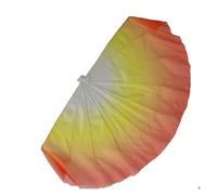 GHHZML Voile Éventail en Mousseline Voile d'éventail en arête de Poisson, 2 pièces, Accessoires d'ouverture scène Danse, Grand éventail Mousseline Soie Couleur dégradée, 85cm(Color 7)