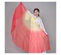 GHHZML Voile Éventail en Mousseline Voile d'éventail en arête de Poisson, 2 pièces, Accessoires scène Danse d'ouverture, Mousseline Soie, dégradé Couleur, culte, Grands Fans 85cm(Color 9)